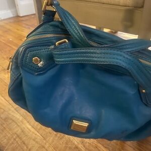 Stylish Teal Leather Shoulder Bag